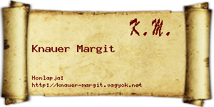 Knauer Margit névjegykártya