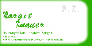 margit knauer business card